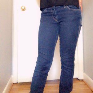 Dark wash skinny jeans